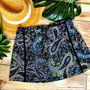 ATHLETA Paisley Print Swim Skirt Cover Up